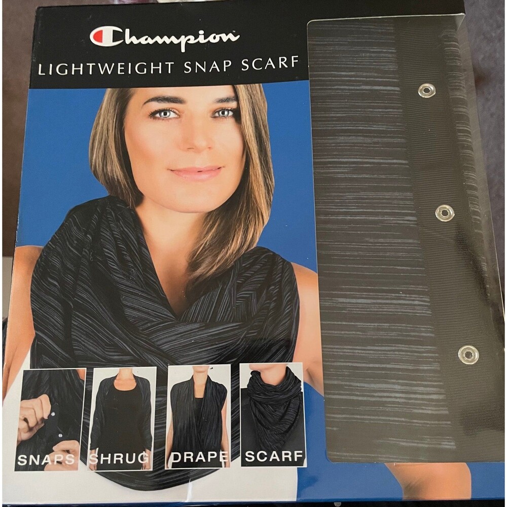 Champion Lightweight Snap Scarf Black New adults